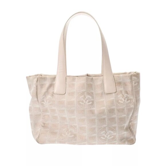 CHANEL New Travel Line Tote PM Beige/Champagne Gold - Picture 1 of 12